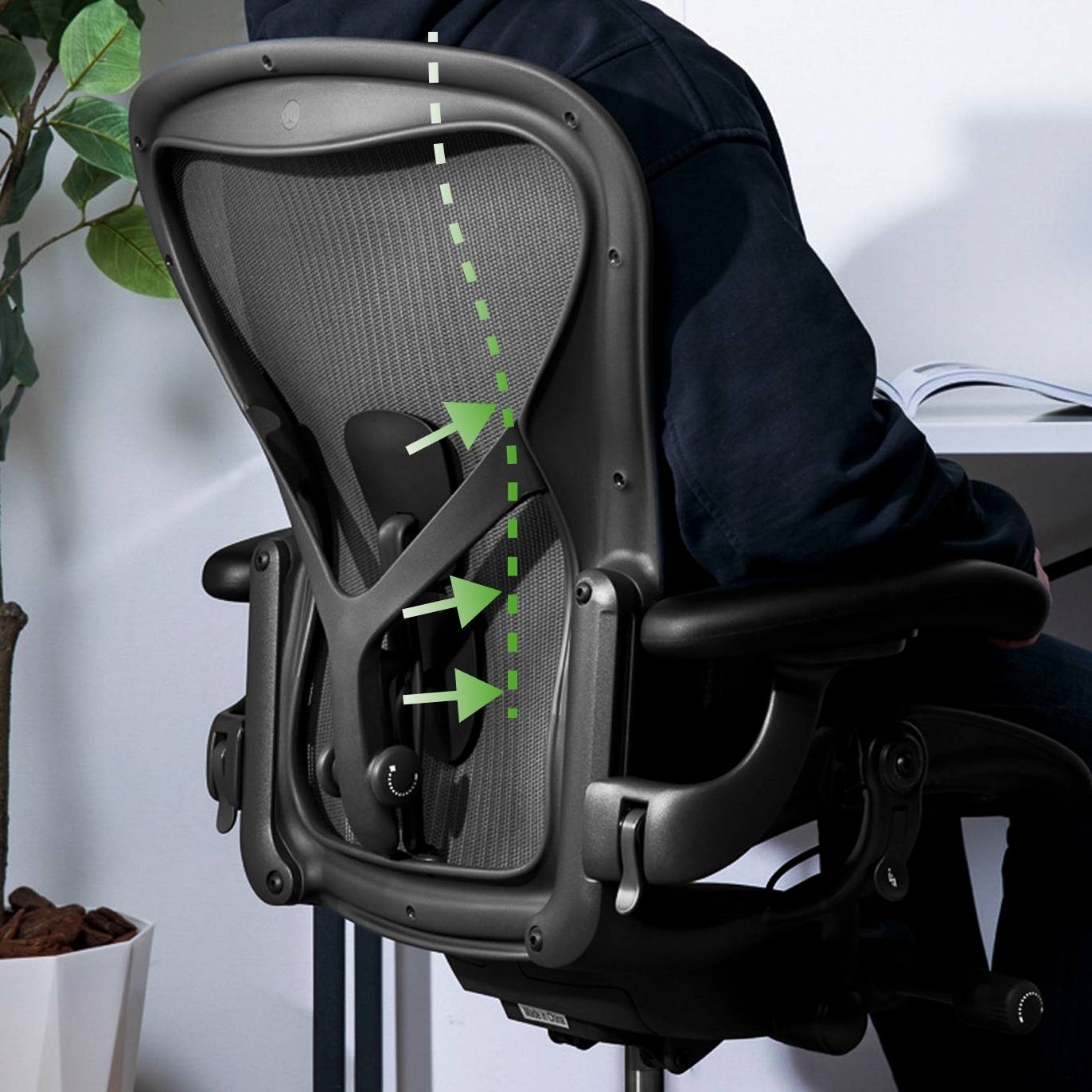 ★ジモティ割あり★ Herman Miller アーロンチェアBLK ブラック W70×D70×H106 クリーニング済み TC8580 アーロンチェア | ハーマンミラーストア
