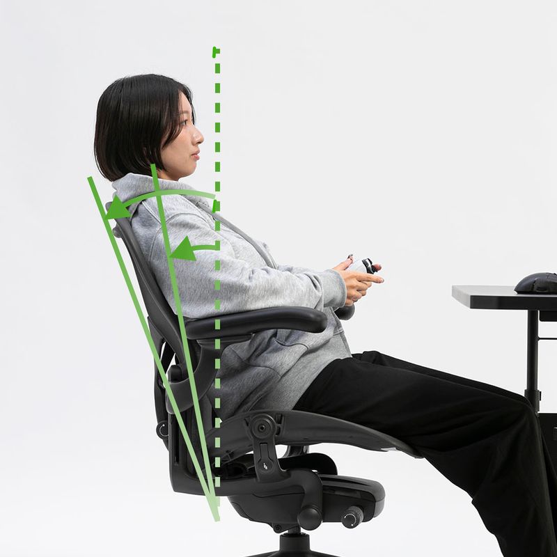 リクライニングの範囲を設定できるチルトリミッター