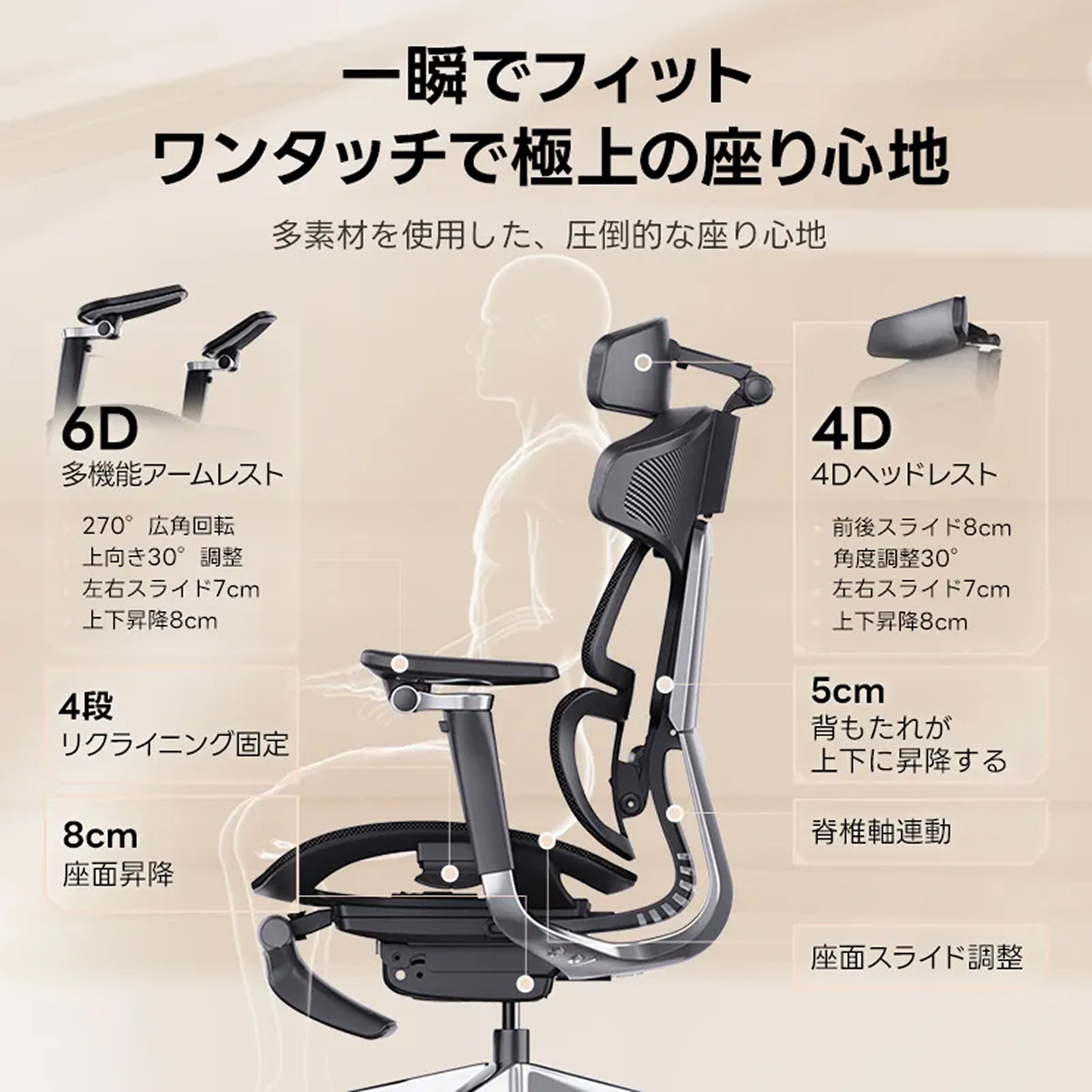 CAGUUU AXISU レザーリュクス オフィスチェア アクシス レザーリュクス