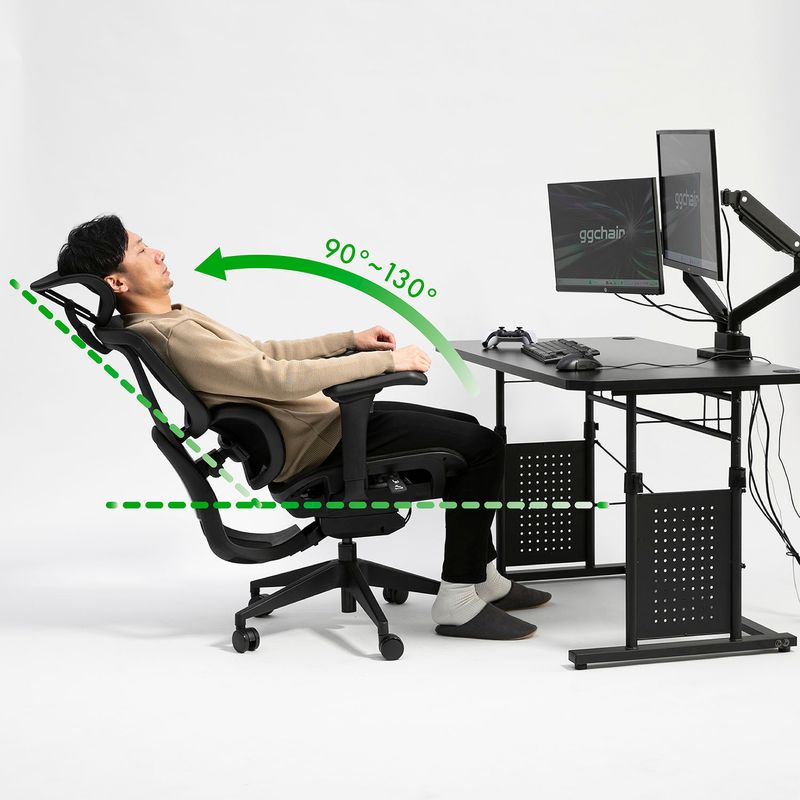 休憩時にしっかり休める130°リクライニング