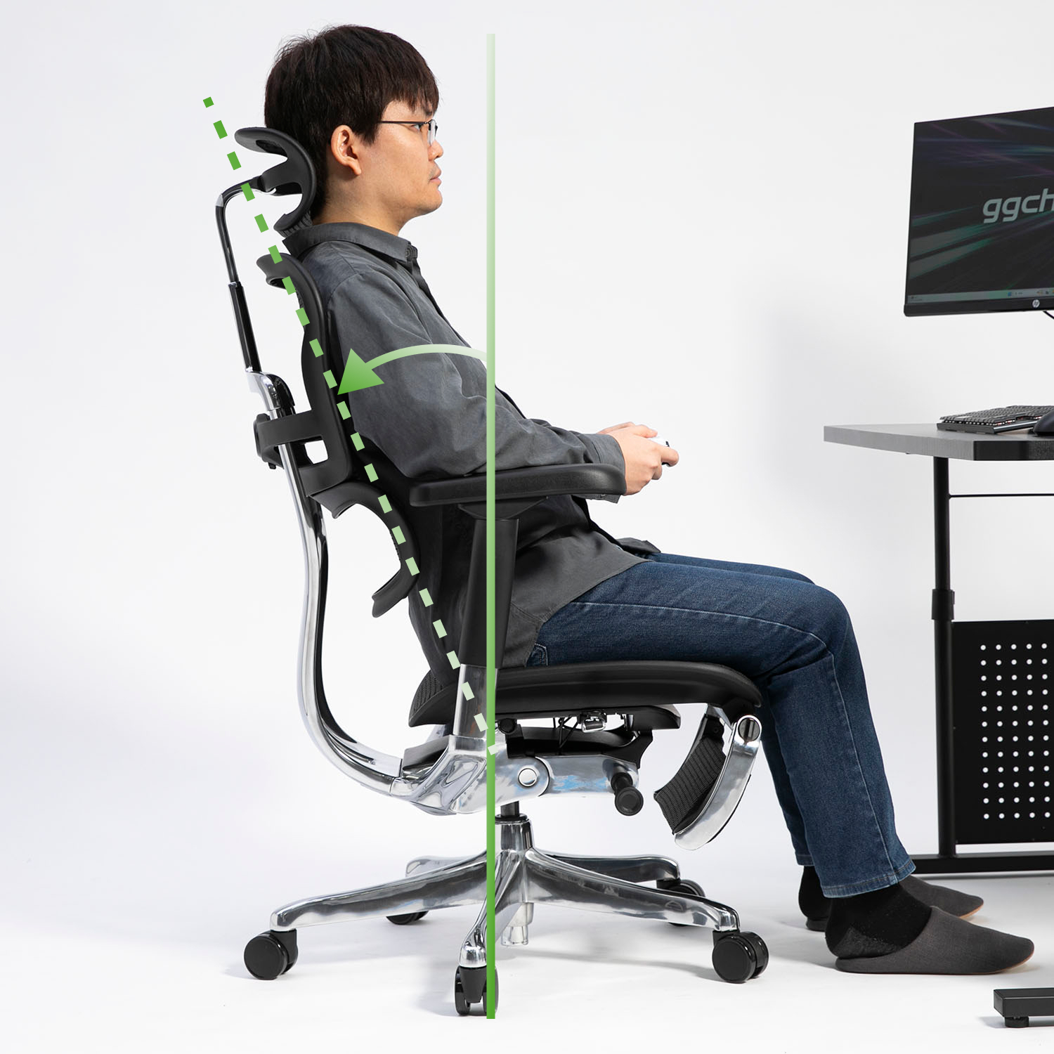 展示品　エルゴヒューマン　プロ　メッシュ　デスクチェア　ゲーミングチェア オフィスチェア パソコンチェア エルゴヒューマン プロ 高機能