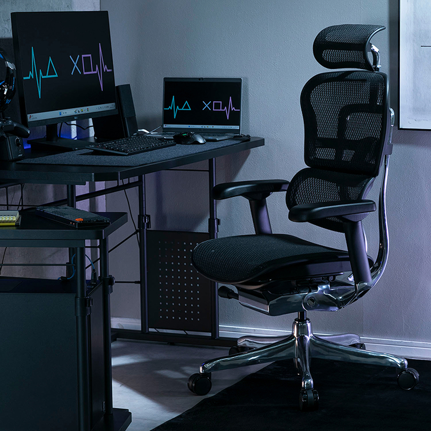 オフィスチェア Ergohuman PRO2 High Type　ブラック ※未使用品 Ergohuman エルゴヒューマン pro2 ハイタイプ ヘッドレスト付き
