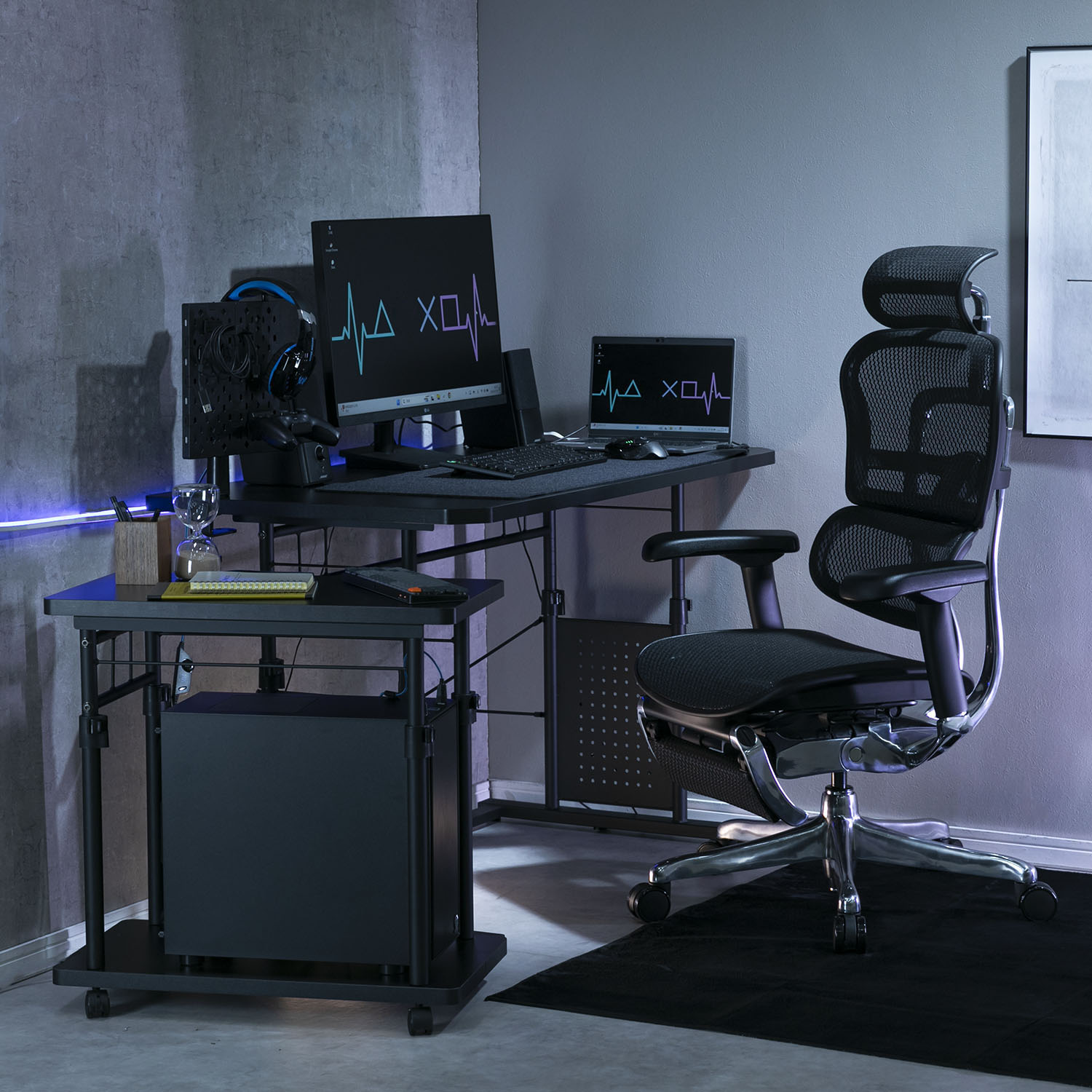 高機能オフィスチェアを取り入れたPCゲーム環境