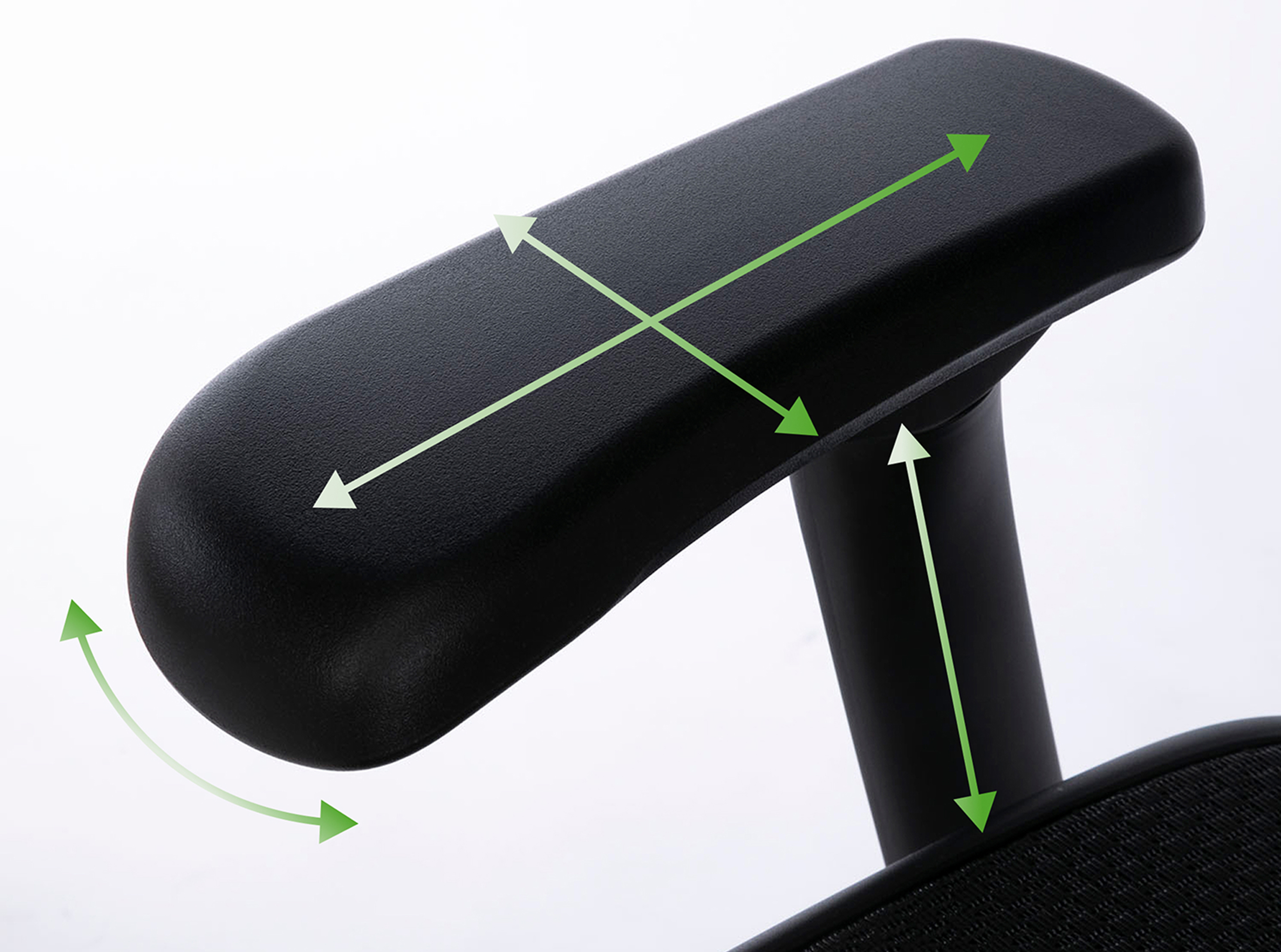 アームレストの調整説明図