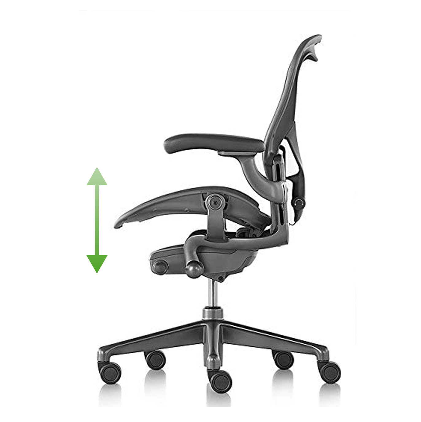 座面の高さをスムーズに調節できます。