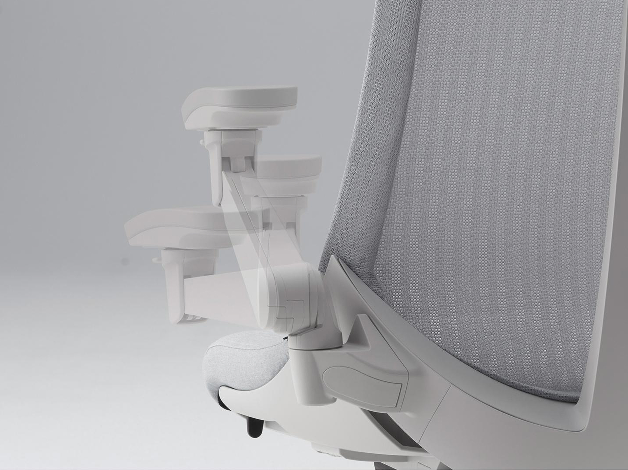 ワンアクションでストレスのない腕位置に