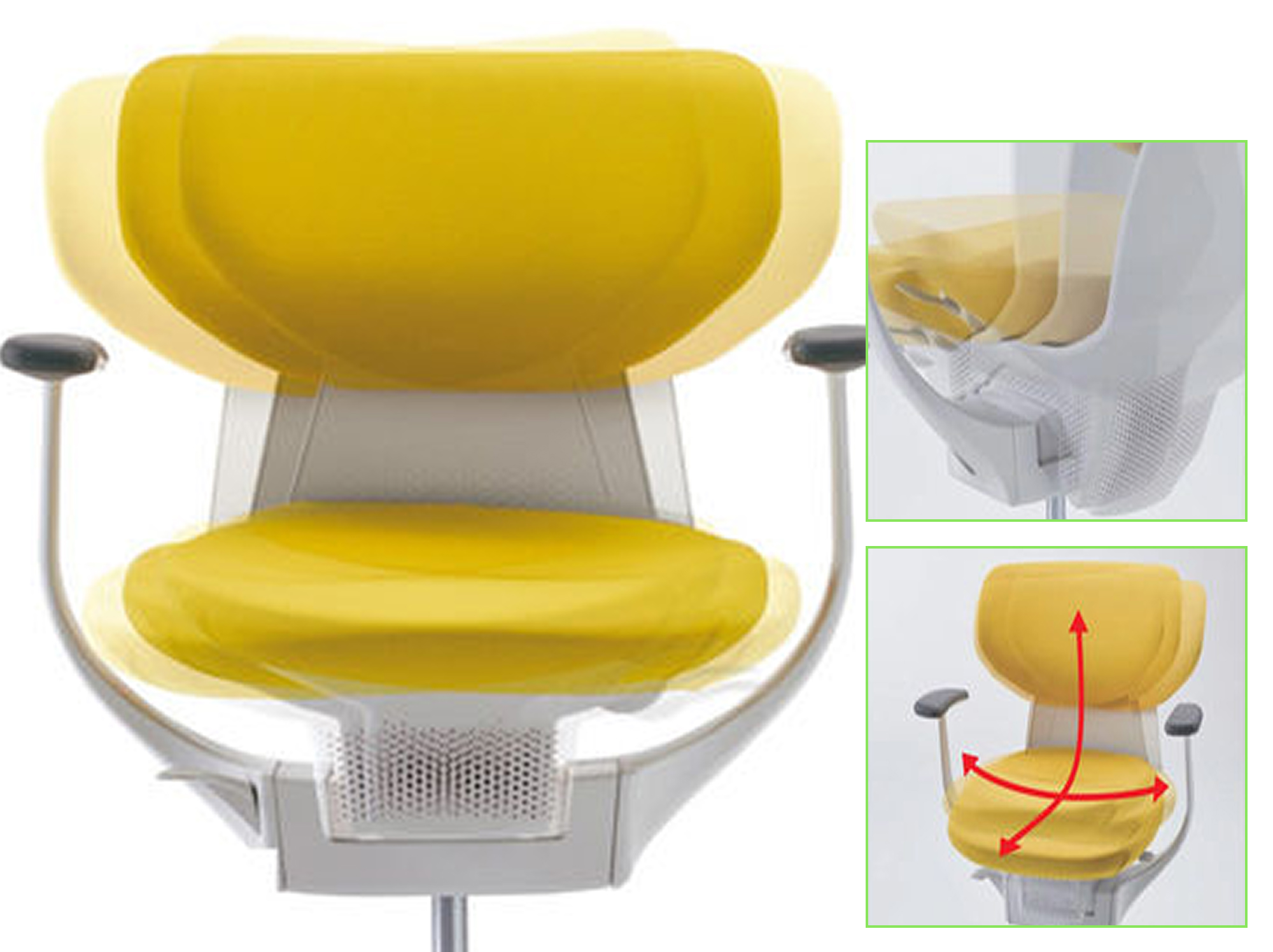 体の自由な動きをさまたげない360°グライディング