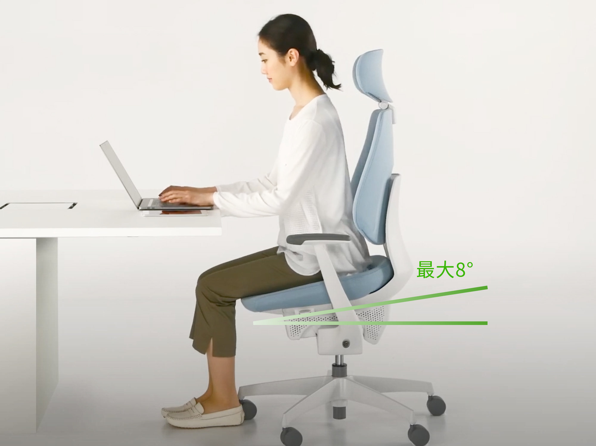 360°グライディンググライディングによる前傾姿勢サポート