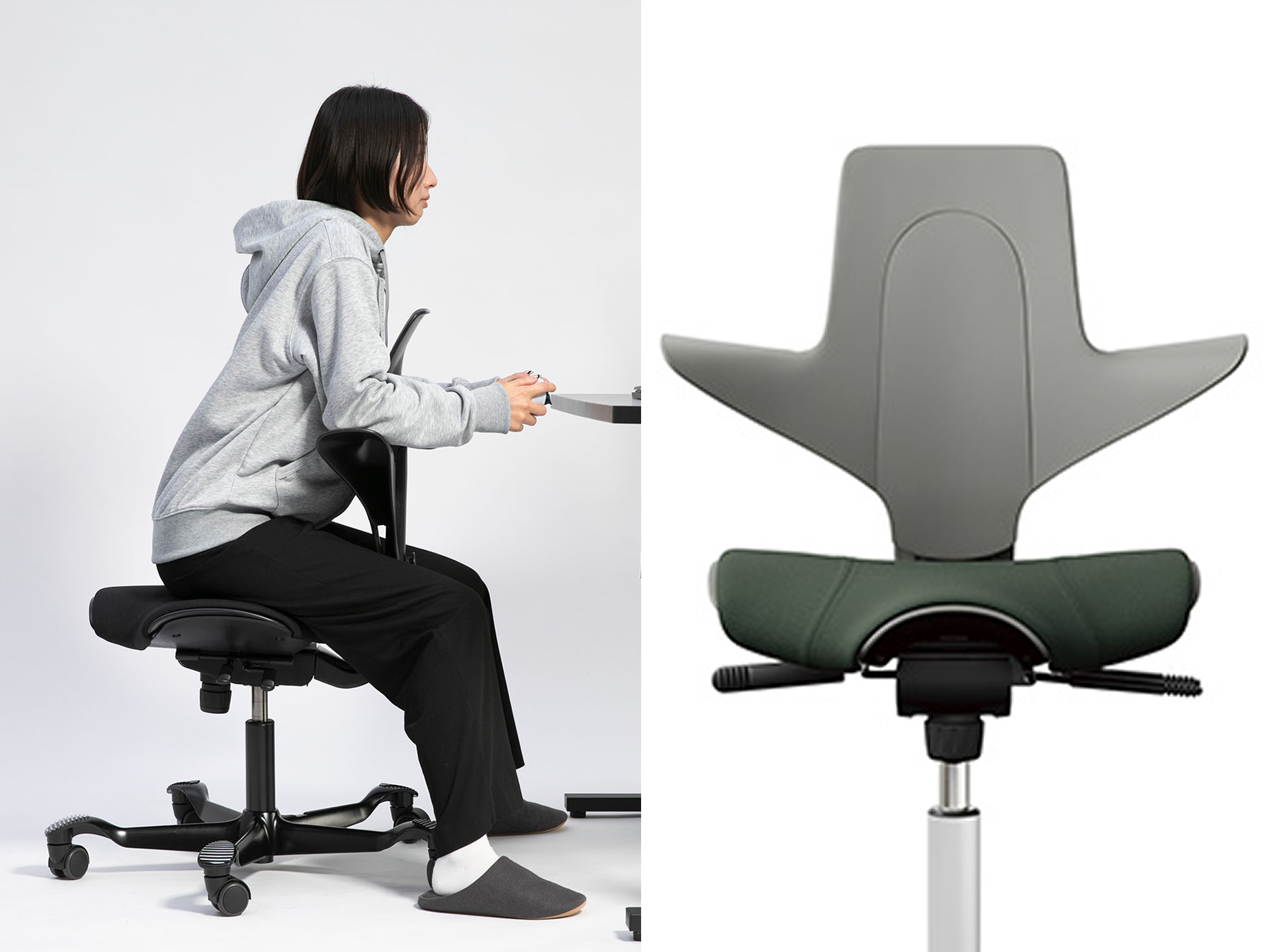 ユニークなサドル型シート