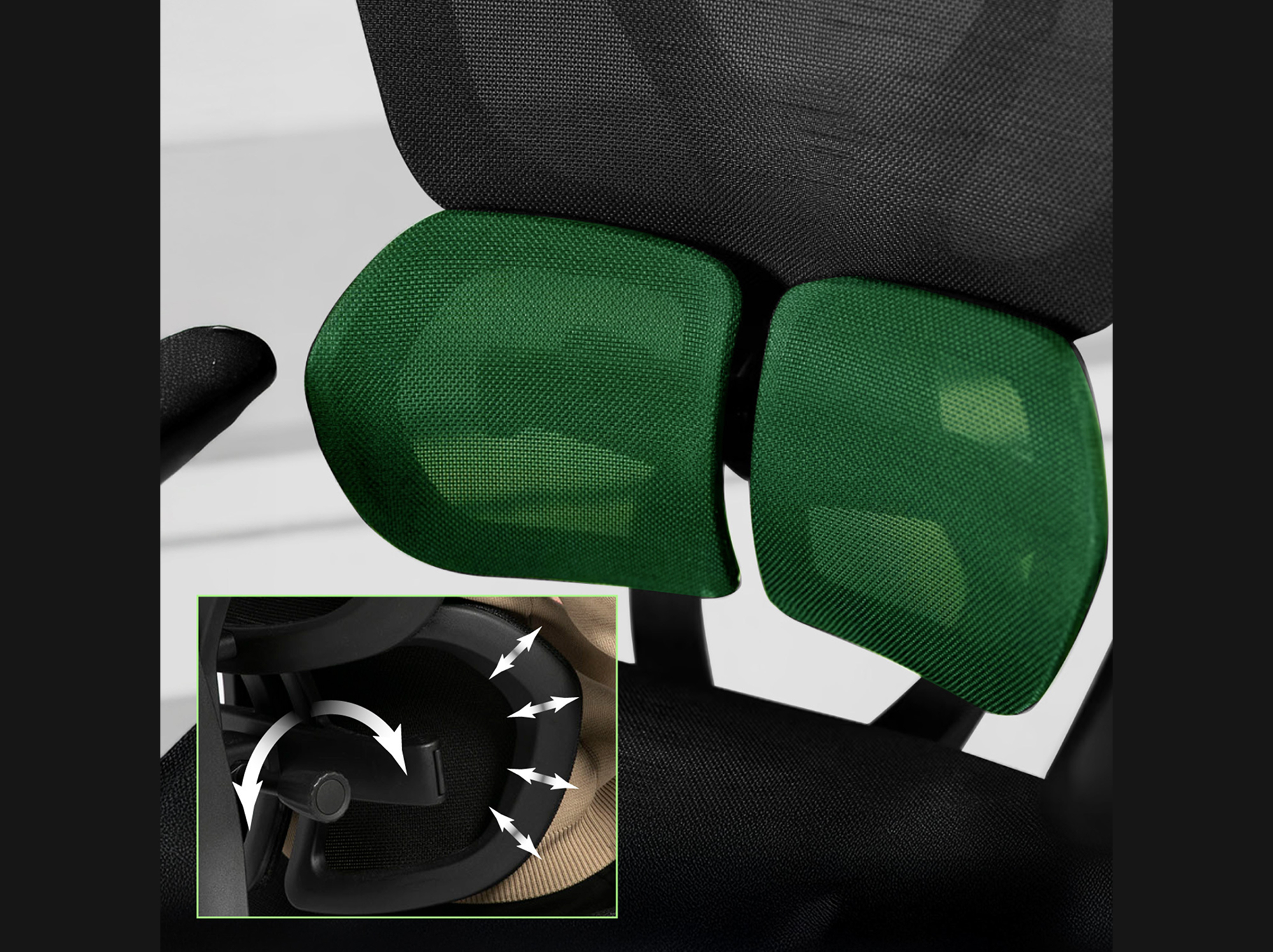 2枚式ランバーサポート