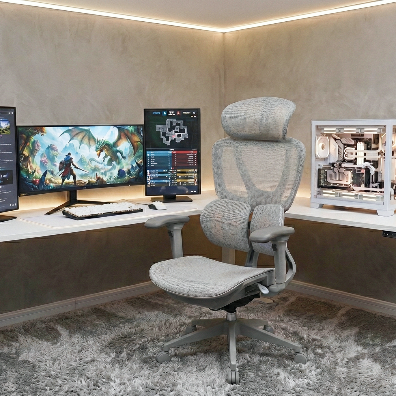 ホワイトを採用したかろやかで明るい雰囲気のコーディネート