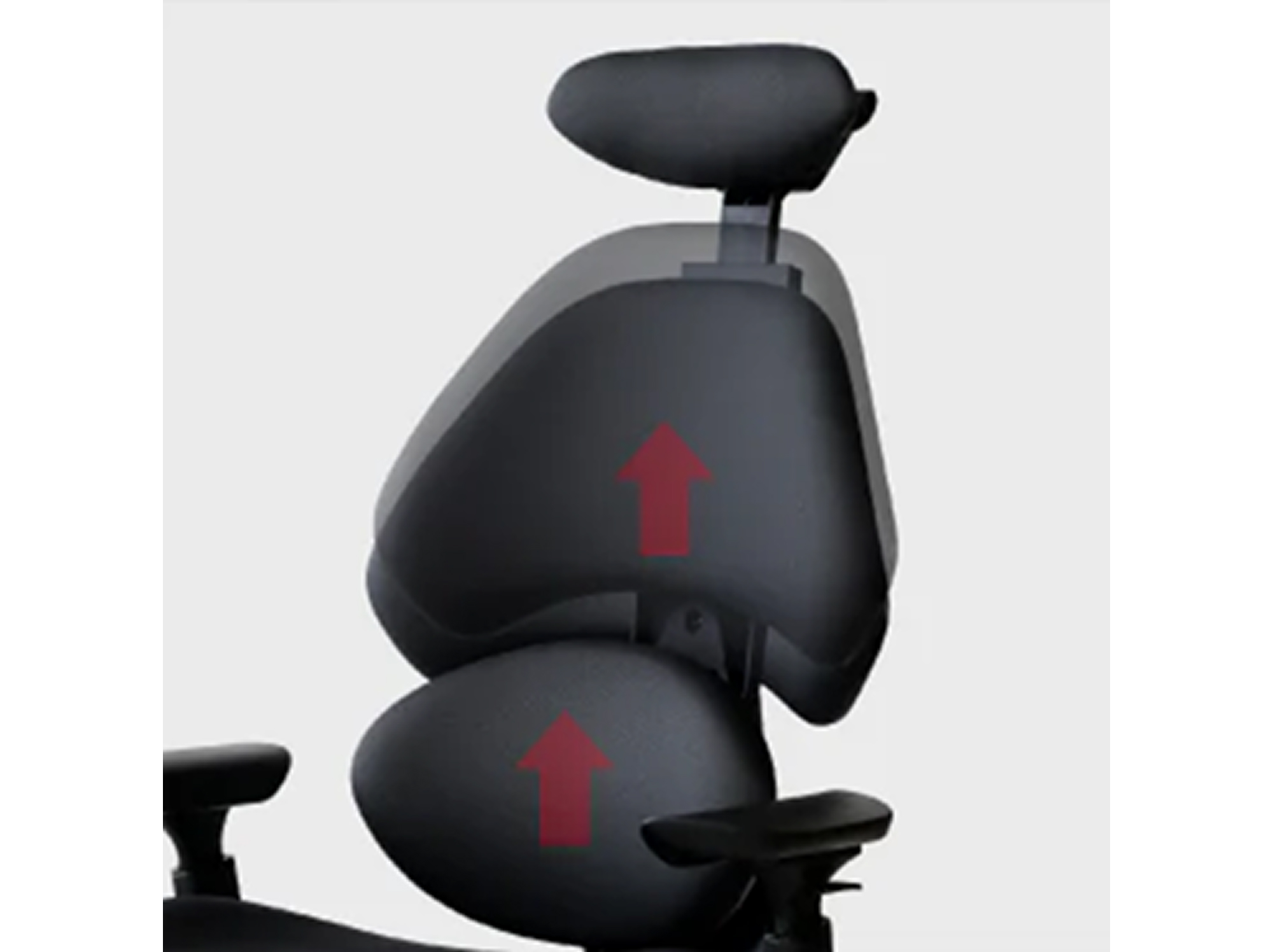 背もたれ＆腰ランバー高さ調節