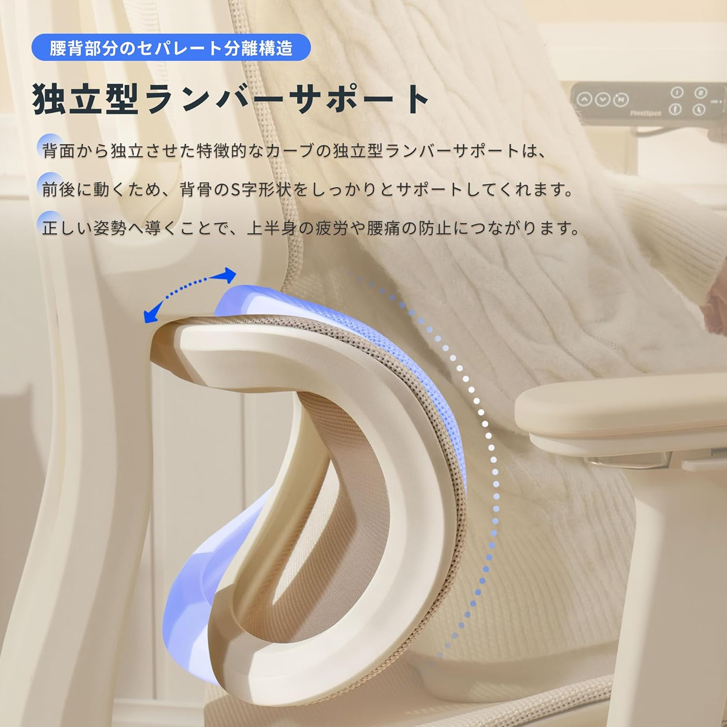 独立型ランバーサポート